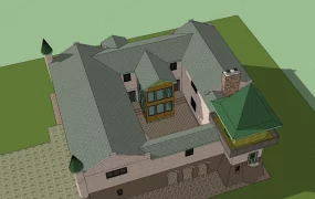 Castle Style Courtyard House