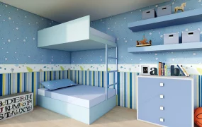 Medium Blue Boys Room Idea
