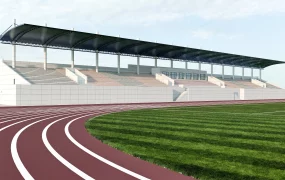 Football Field With Stands