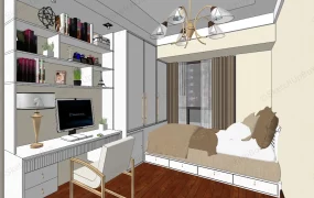 Small Kids Bedroom With Office Ideas