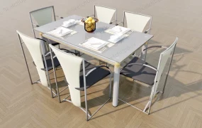 Glass Dining Table Set
