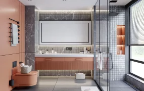 Luxurious And Highly Stylized Bathroom