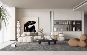 Modern Japandi Style Living Room
