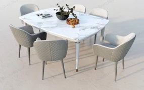 Marble Dining Table Set