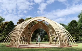 Parametric Timber Landscape Pavilion