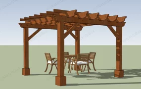 Pergola With Table Set