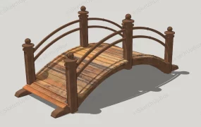 Wooden Garden Bridge