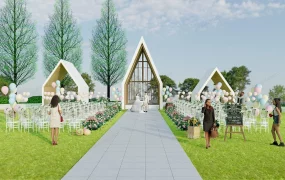 Outdoor Lawn Wedding Venue Idea