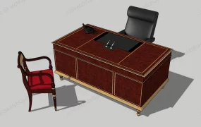 Classic Executive Desk And Chair