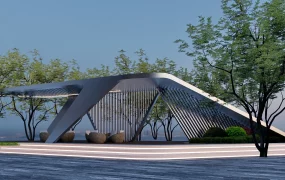 Striking Outdoor Landscape Pavilion SketchUp 3D Model