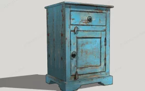 Vintage Blue Nightstand