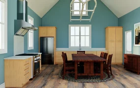 Retro Kitchen With Dining Table