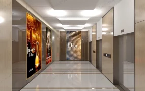 Modern Hotel Elevator Hall