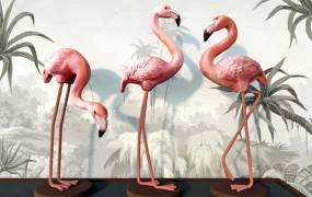 Pink Flamingo Figurines