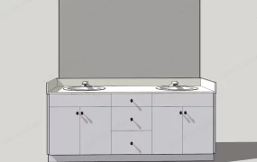 White Double Sink Bathroom Vanity