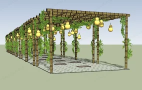 Bamboo Pergola Walkway