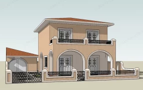 2 Story Mediterranean Style Residential Home