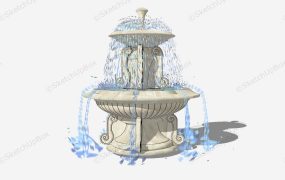Large Tiered Outdoor Water Fountain
