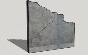 Broken Concrete Wall