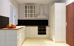Modern Scandinavian Style U Shaped Kitchen SketchUp 3D Model