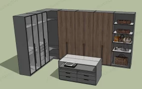 Modern L Shaped Wardrobe Design
