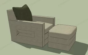 Armchair With Footstool