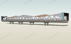 Pedestrian Bridge With Roof