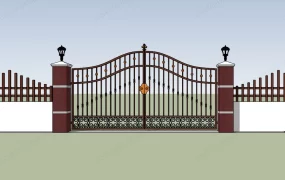 Gate With Fence Design