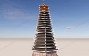 Japanese Buddhist Pagoda