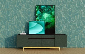 Forest Green TV Stand