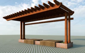 Park Pergola With Bench