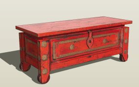 Antique Red TV Stand