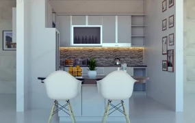 Small Kitchen Design With Dining Table