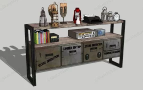 Industrial Vintage Console Table