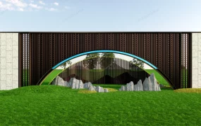 Zen Garden Wall Idea