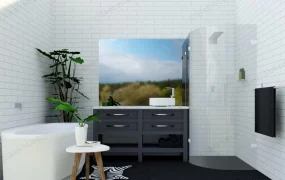 Small Bathroom With Shower And Bathtub