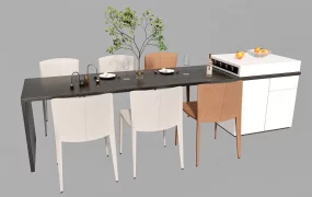 Modern Kitchen Island With Dining Table