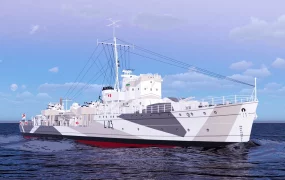 WW2 Naval Destroyer Ship