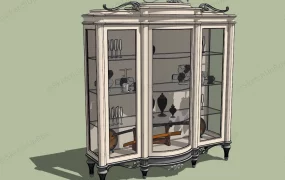 Large Victorian Display Cabinet
