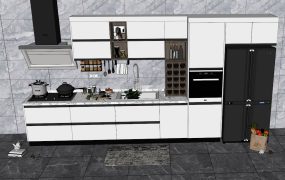 Straight Kitchen Design Idea