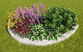 Half Moon Shaped Flower Bed