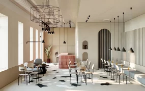 Elegant & Cozy Cafe Interior Design