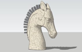 Horse Head Outdoor Ornament