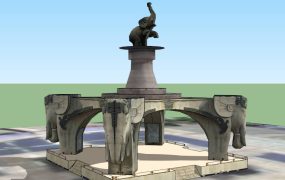 Small Elephant Garden Statue