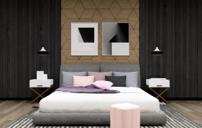 Grey And Brown Bedroom