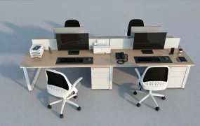 4 Person Office Workstation Set