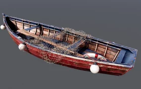 Old Wooden Fishing Boat