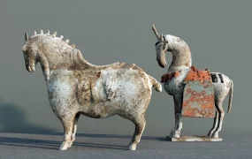 Old Chinese Terracotta Horses