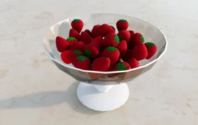 Strawberry In Bowl