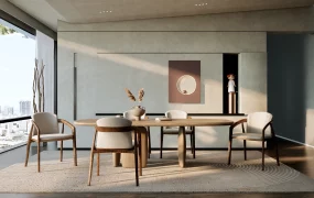 Modern Wabi Sabi Dining Room